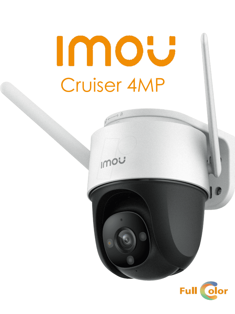 Imou Cruiser 4MP – Camara IP PT Wifi de 4 Megapixeles/ FullColor/ IR 30  Mts/ Sirena y Luz Blanca/ H.265/ Detección de Humanos/ Zoom Digital de 16x/  Autotracking/ Ranura MicroSD/ Onvif – Hackcorp