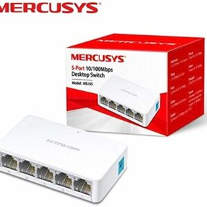 Mini Switch MERCUSYS MS105 de 5 puertos 10/100Mbps.