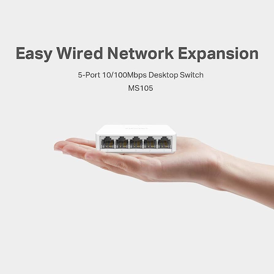 Mini Switch MERCUSYS MS105 de 5 puertos 10/100Mbps. - Image 2