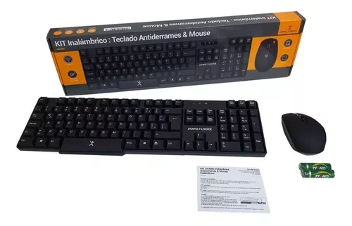 Kit de Teclado y Mouse PERFECT CHOICE Estandar Negro 10 m 1600 DPI Hackcorp