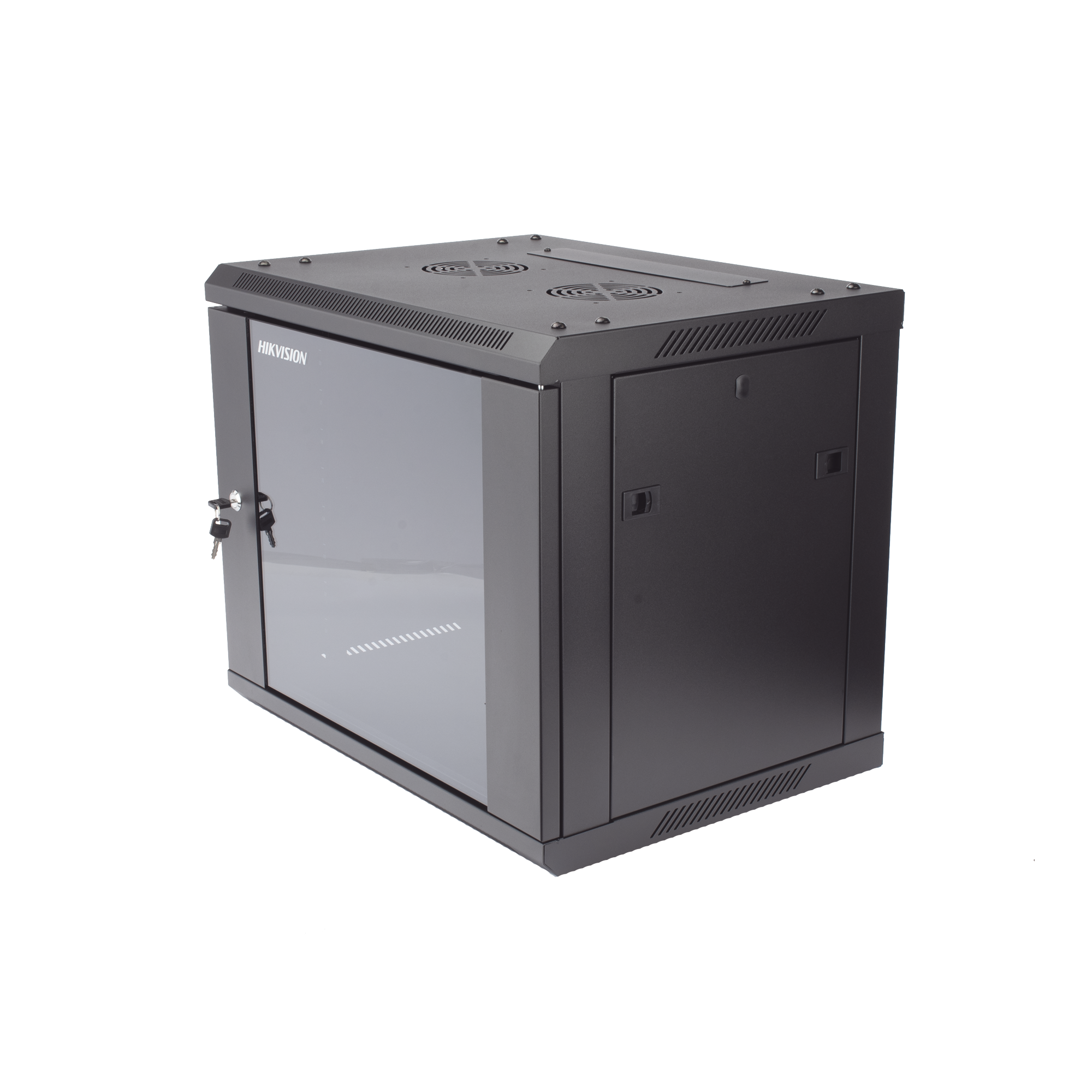 Gabinete para Montaje en Pared - Piso / Puerta de Cristal Templado / Cuerpo Fijo / 9 Unidades de Rack / 19" / Fabricado en Acero Modelo: DS-XS6409-S/B