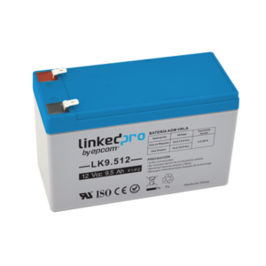 Batería 12 V / 9.5 Ah / UL / Tecnología AGM / Vida útil promedio 5 años / Para uso en equipo electrónico, Alarmas de Intrusión / Incendio/ Control de acceso / Video Vigilancia / Terminales F1 ( Incluye adaptador F