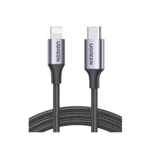 Cable USB-C a Lightning | 1 Metro (3.28 Pies) | Certificado MFi | Carga Rápida 60W | 480 Mbps | Conector C94 | Adecuado para iPhone, iPad y iPod | Protección Integrada | Caja de Aluminio