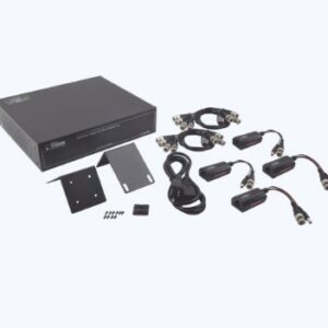 Kit de TRANSCEPTOR ACTIVO DE 8 CANALES / VIDEO+PODER en un solo Cable UTP / 150 metros en 4K, 200 metros en 5 MP/ Envía 36 Vcc y Recibe 12 Vcc / TODO INCLUIDO PARA RACK / Compatible con cámaras HD-TVI/CVI/AHD/CVBS / INSTALACIÓN LIMPIA