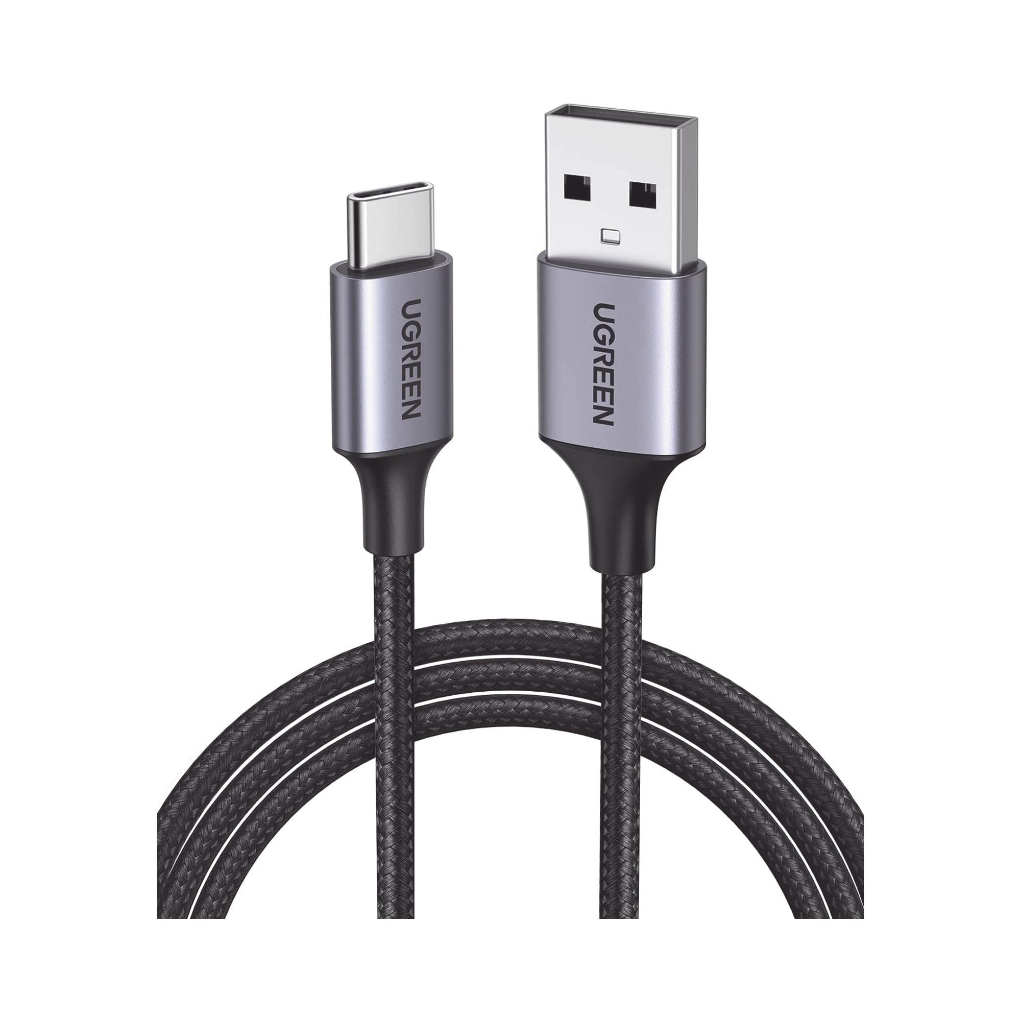 Cable USB-A a USB-C | 2 Metros (6.56 Pies) | Transferencia de Datos de 480 Mbps | Carga Rápida | QC 4.0/3.0/2.0 | FPC | AFC | Protección Integrada Marca: UGREEN