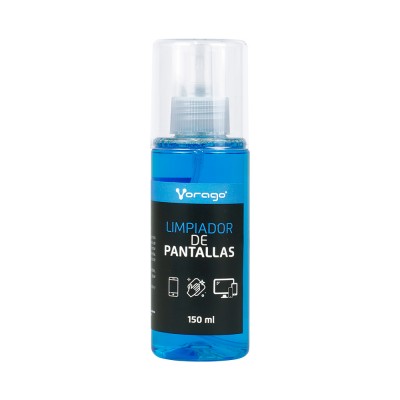 Limpiador de Pantallas Vorago CLN-109 150ML con franela Microfibra.
