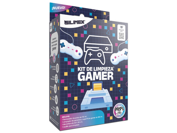 Kit de limpieza para pantallas Silimex SIL-KITGAMER, incluye 1 removedor de polvo de 170ml, 1 limpiador de pantallas 100ml, 1 microfibra de (30x30), 1 cepillo para limpieza.