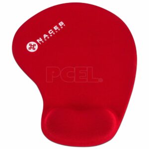 Mouse Pad NACEB NA-549R con reposa muñecas de gel. Color Rojo.