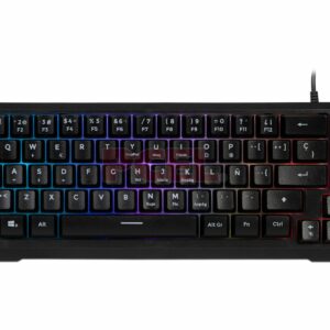 Teclado Gamer Vorago Start The Game KB-506 Tkl Factor 65%, Rgb, Rueda Multimedia, Alámbrico, Anti Ghosting, Usb Negro