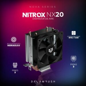 Disipador Balam Rush NITROX NX20 Velocidad: 1800 Rpm, Flujo de aire: 46 CFM