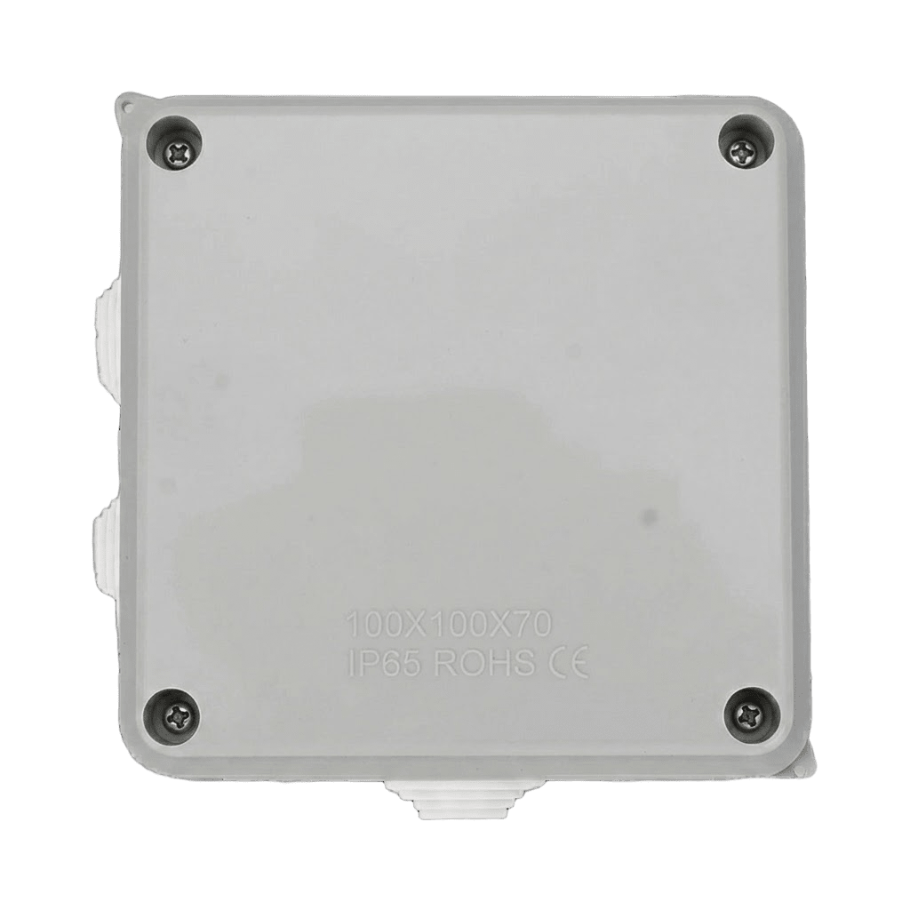 Caja de Conexiones Impermeable IP65, 7 Entradas, Dimensiones 100 x 100 x 70 mm, para Instalaciones Industriales, Comerciales y Residenciales, Incluye Tornillería para su Instalación - Image 2