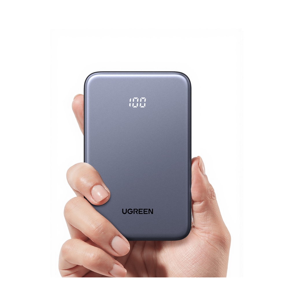 Power bank Ultradelgado 10000mAh / 20W Máximo / Puerto USB-C PD3.0 PPS / Puerto USB-A 22.5W / Batería Polímero de Litio / Pantalla Digital / Carga Rápida 3 Horas / Protocolos Múltiples / Protección