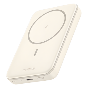 Power Bank MagSafe de 10000mAh | 20W | Carga Inalámbrica y por Cable USB-C | Sistema de Protección Inteligente | Tecnología de Carga Rápida | Ultra Delgado | Ultra ligero | Compatible con iPhone 15/14/13/12 | Color Beige.