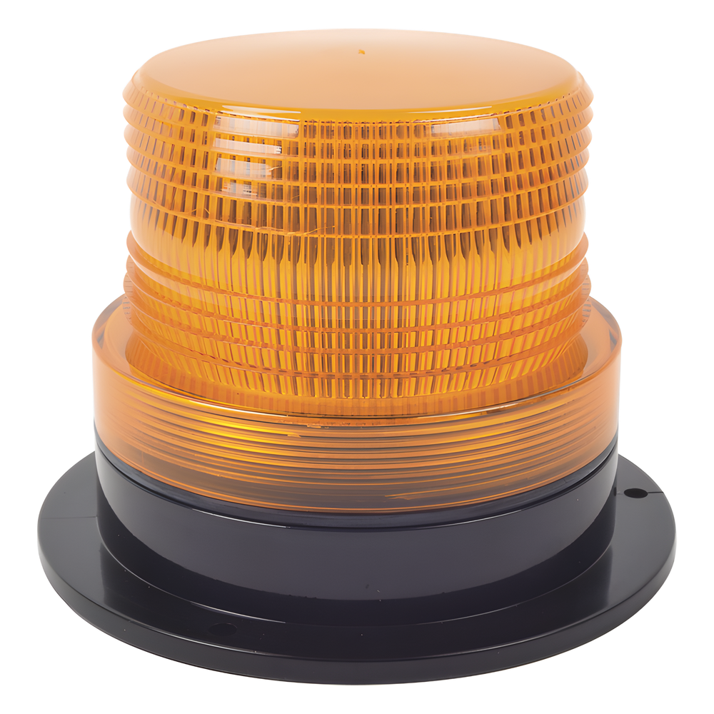 Burbuja brillante de Larga Vida Útil con 8 LEDs, color ámbar, domo ámbar, 12Vcd