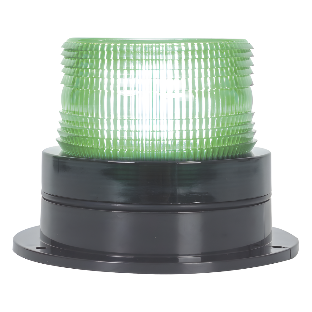 Burbuja Brillante de Larga Vida Útil, con 8 LEDs Color Verde, Domo Verde, 12Vcd