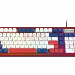 Teclado Gamer Balam Rush Warstrike Gunda KG500G RGB, Membrana, USB. Color Rojo. (Versión en Español).