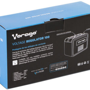 Regulador Vorago AVR-100, 1000VA/480W, 8 Contactos.